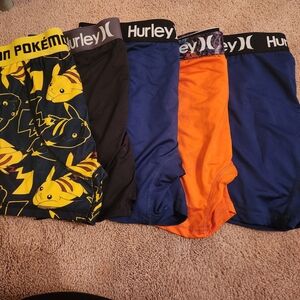 Hurley Men's Boxer Briefs - Black, Blue, Orange